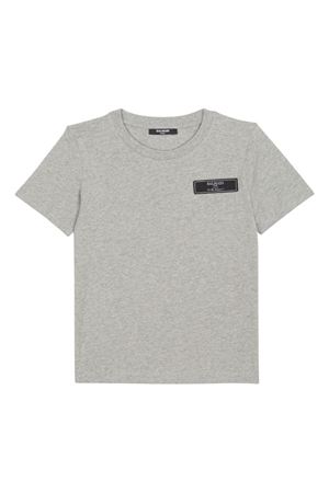 tshirt in cotone grigio BALMAIN PARIS KIDS | BV8P41Z0207806